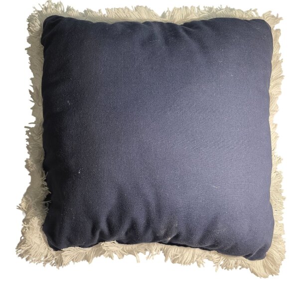 Santa Christmas Tree tapestry Pillow Fringe old world birds festive snow winter - Picture 2 of 5